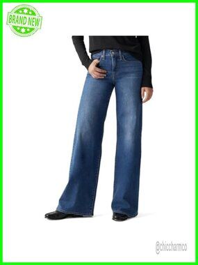 Levi's 318 Shaping Wide-Leg Mid Rise Jeans Comfortable Flattering Fit